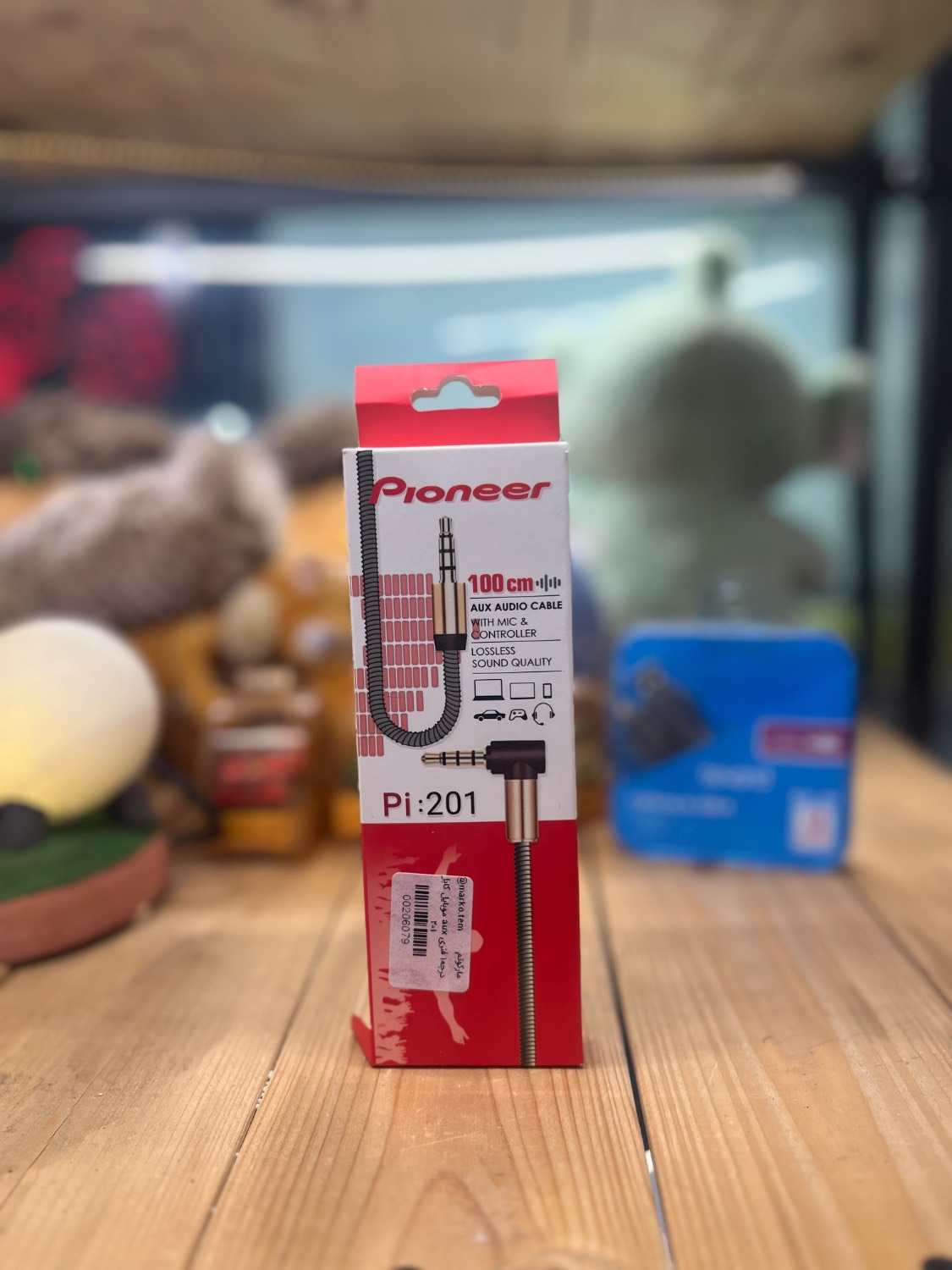 کابل aux کابل AUX یک متری سیلیکونی Pioneer کیفیت درجه ۱ - Image 1